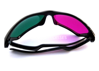 Cinema nhựa Anaglyph 3D Glasses tuyến tính phân cực với ống kính chống xước