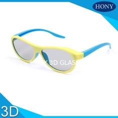 Người lớn thụ động Cinema 3D kính ống kính phân cực tuyến tính với màu xanh / màu vàng