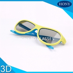 Người lớn thụ động Cinema 3D kính ống kính phân cực tuyến tính với màu xanh / màu vàng