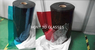 Red Blue 3D Glasses LCD Screen Polarizer Film 0.09mm Thickness