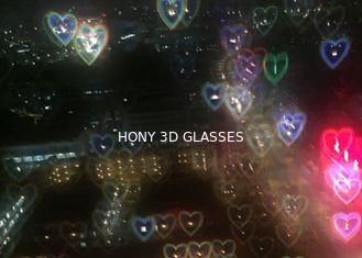 Các mặt kính Customized Hearts Kính phân tử 3D pháo hoa Kính với logo in