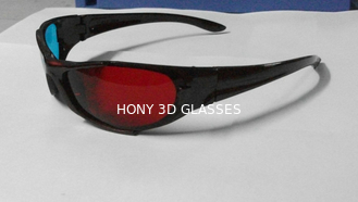 Thời trang Nhựa 3D Anaglyphic Glasses Màu đỏ Xanh lam Với ống kính PET 1,6mm
