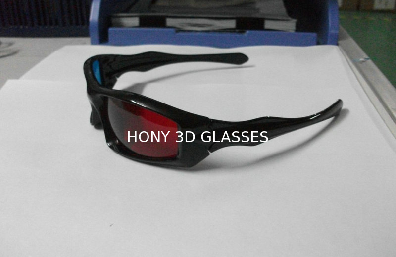 Thời trang Nhựa đỏ Cyan 3D Glasses Reusable Đối với phim 3D
